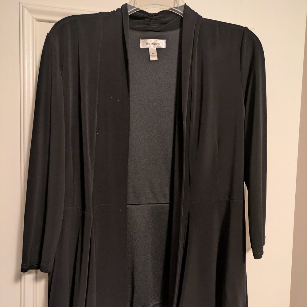 Dressbarn 3/4 Sleeve Womens Black Jacket/Blazer